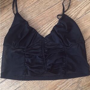 Garage Black Ruched Crop Top